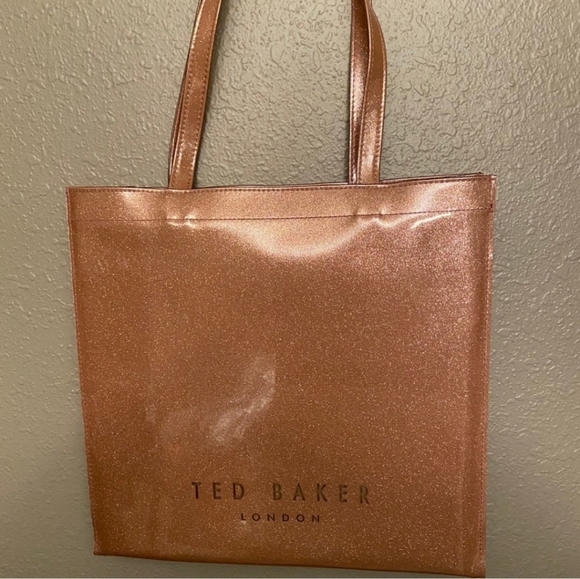 NEW TED BAKER LONDON Large Sizzcon Glitter Tote Bag Purse Glam Designer Summer - Picture 4 of 15